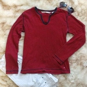 Tommy Striped Long Sleeve Tee ♥️💙